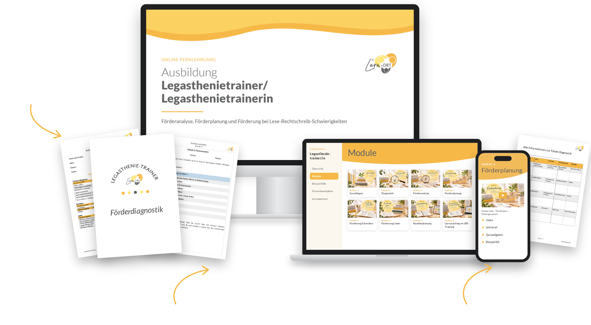 Die Ausbildung: inklusive Material für die Förderdiagnostik, inklusive 54 fertiger Förderstunden (Rechtschreibhelden), alle Lerninhalte als Video und PDF zum Ausdrucken